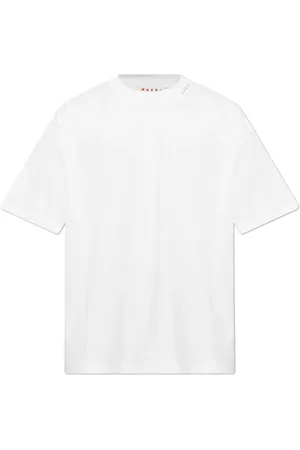Marni Top, Herre, Hvid, S, Bomuld, T-shirt med broderet logo