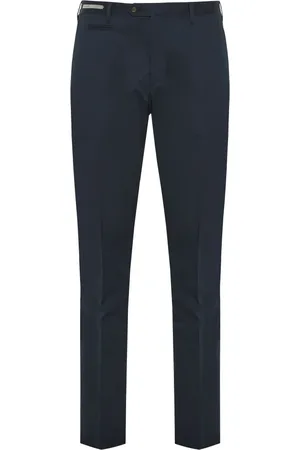 corneliani Bukser, Herre, Blå, 2XL, Bomuld, Bomuldsbukser med sidelommer og baglommer