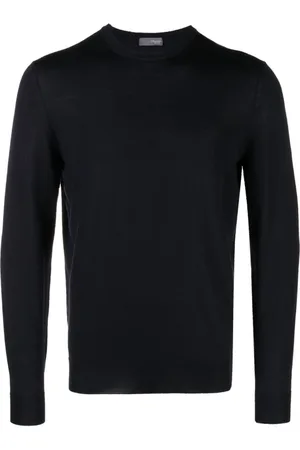 DRUMOHR Strik, Herre, Blå, S, Blå Sweaters til Mænd