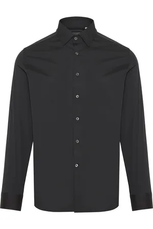 corneliani Skjorte, Herre, Sort, XL, Bomuld, Bomuld Stræk Skjorte
