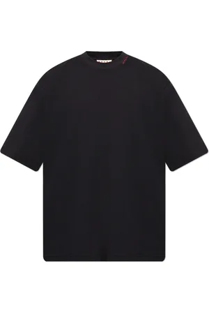 Marni Top, Herre, Sort, M, Bomuld, T-shirt med broderet logo
