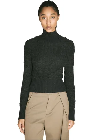 Maison Margiela Strik, Dame, Grå, XS, Uld, Uld Turtleneck Sweater