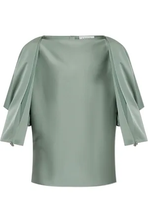 Lanvin Bluser & Skjorter, Dame, Grøn, M, Satin, Satin Top