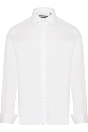 corneliani Skjorte, Herre, Hvid, XL, Bomuld, Bomuldsskjorte Rynkefri Italien Designkode