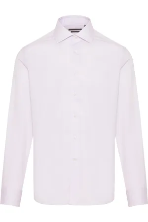 corneliani Skjorte, Herre, Lilla, XL, Bomuld, Italiensk bomuldsskjorte