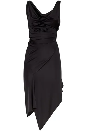 Dsquared2 Kjole, Dame, Sort, L, Tyl, Sort Cowl Neck Ærmeløs Kjole