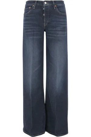 RE/DONE Jeans, Dame, Blå, W26, Denim, Stræk denim jeans med vasket effekt