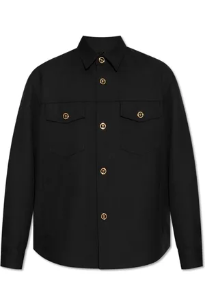 VERSACE Jakke, Herre, Sort, L, Uld, Uldjakke med lommer