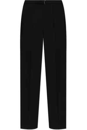 Lanvin Bukser, Herre, Sort, S, Uld, Plisserede Bukser