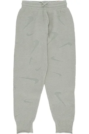 Nike Bukser, Dame, Grå, S, Uld, Boucle High-Waisted Sherpa Sportswear Bukser