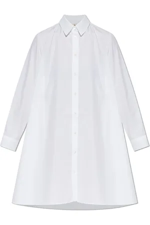 Marni Kjole, Dame, Hvid, XS, Bomuld, Skjortekjole