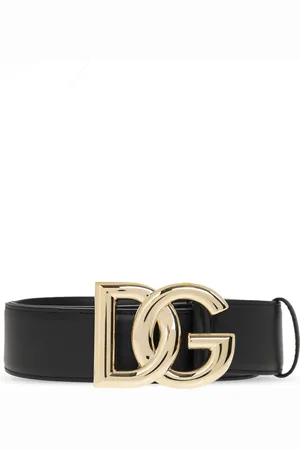 Dolce & Gabbana Tilbehør, Dame, Sort, 70 CM, Uld, Bælte med logo