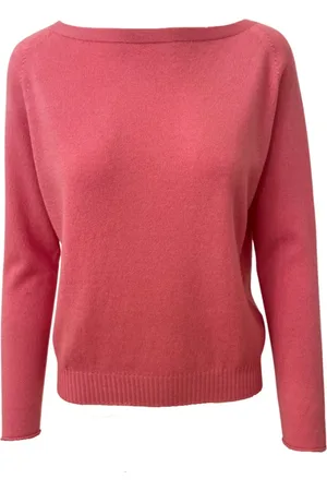 Gran Sasso Strik, Dame, Lyserød, L, Cashmere, Kashmir Bådhals Pullover Fuchsia