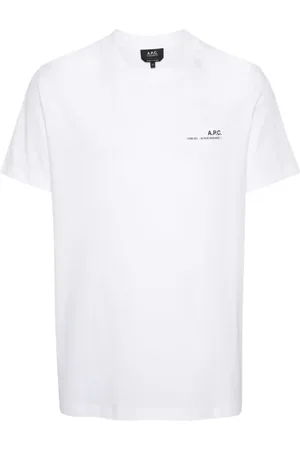 A.P.C. Top, Dame, Hvid, S, Bomuld, Hvid Sort Tag T-shirt