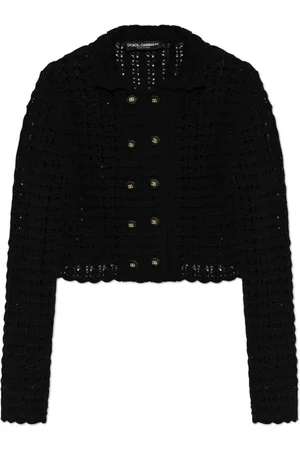 Dolce & Gabbana Strik, Dame, Sort, XS, Uld, Uld cardigan