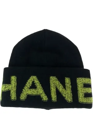 CHANEL Pre-owned, Dame, Sort, ONE SIZE, Uld, Pre-owned Canvas hatte