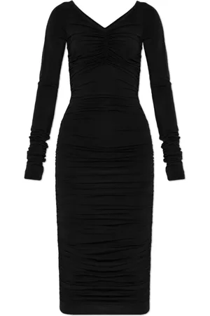 Dolce & Gabbana Kjole, Dame, Sort, XS, Draperet kjole