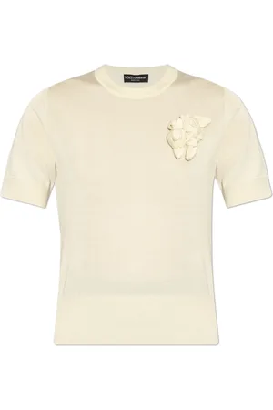 Dolce & Gabbana Bluser & Skjorter, Dame, , XS, Silke top med applikation