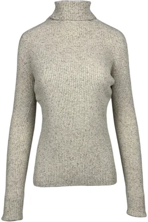 D.EXTERIOR Strik, Dame, , L, Uld, Ribstrikket Sweater Slim Fit