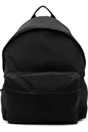 Stone Island Taske, Herre, Sort, ONE SIZE, Uld, Sort rygsæk med broderet logo
