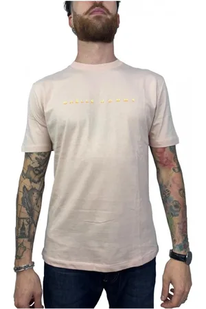 GAËLLE Top, Herre, Lyserød, M, Bomuld, Hvid Bomuld T-shirt