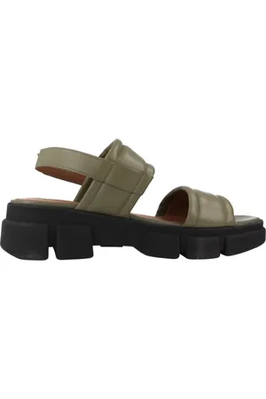 Geox Sko, Dame, Grøn, 37 EU, Læder, Lisbona Flade Sandaler