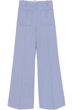 Victoria Beckham Bukser, Dame, Blå, XS, Uld, Kornblå Alina Bukser