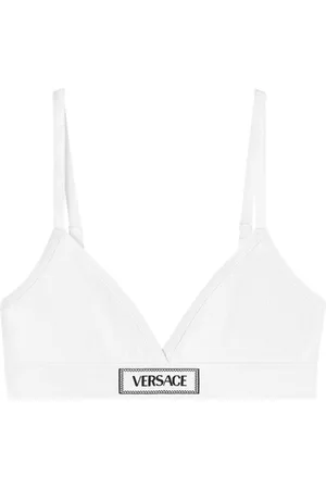 VERSACE Undertøj, Dame, Hvid, S, Bomuld, Vintage Logo Broderet Bomuld Undertøj