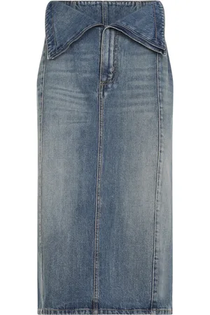 Alexander McQueen Nederdel, Dame, Blå, S, Bomuld, Blå Elegant Nederdel Dametøj