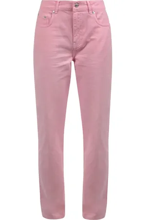 Moschino Jeans, Dame, Lyserød, W28, Bomuld, Denim bomuld bukser med hjerte lomme