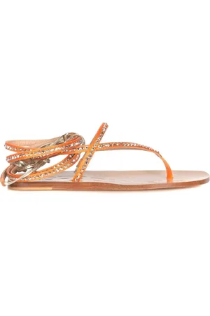 EDDY DANIELE Sko, Dame, , 37 EU, Læder, Swarovski Sandaler med Lav Hæl