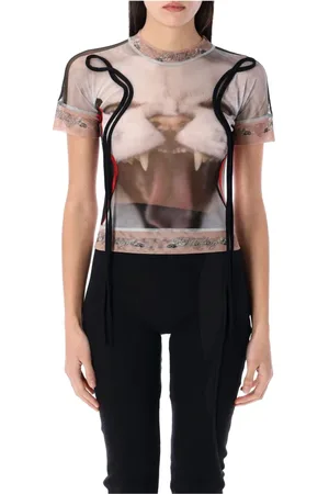 OTTOLINGER Top, Dame, Flerfarvet, S, Kat Print Mesh T-shirt