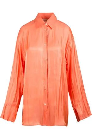 Jucca Bluser & Skjorter, Dame, , S, Satin, Skinnende satin skjorte med spids krave