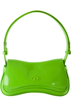 Diesel Taske, Dame, Grøn, ONE SIZE, Glossy Vert Clutch Forår-Sommer 2025