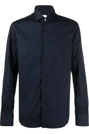 Xacus Skjorte, Herre, Blå, M, Bomuld, Slim Fit Bomuld Blå Skjorte