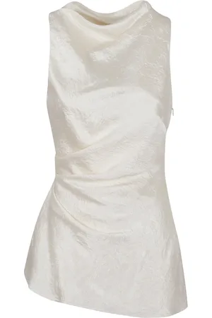 Alexander McQueen Top, Dame, , S, Satin, Rynket Satin Top til Kvinder