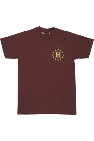 Huf Top, Herre, Lilla, S, Bomuld, Galaktisk Stack Tee Aubergine Herre T-shirt