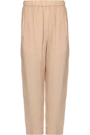 TELA Bukser, Dame, , M, Polyester, Lige crepon bukser med elastisk talje