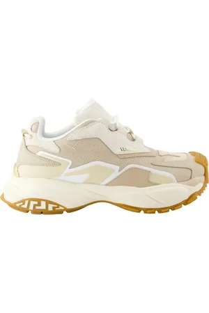 VERSACE Sko, Herre, Flerfarvet, 40 EU, Læder, Moderne Beige Læderkurve