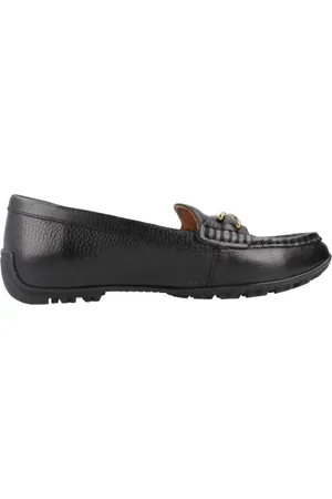 Geox Sko, Dame, Sort, 37 EU, Uld, Stilfulde loafers med Kosmopolis Grip