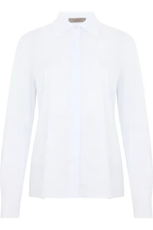 D.EXTERIOR Bluser & Skjorter, Dame, Hvid, XL, Bomuld, Klassisk Bomuld Hvid Skjorte Kvinder
