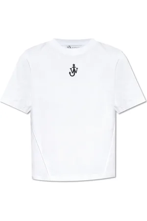 J.W.Anderson Top, Dame, Hvid, XS, Bomuld, T-shirt med Logo