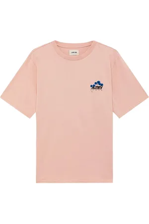 Autry Top, Herre, Lyserød, M, Bomuld, Blomstret T-shirt - Kortærmet