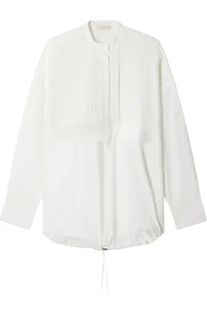 Mes Demoiselles Bluser & Skjorter, Dame, Hvid, XS, Bomuld, Hvid Bomuldsskibsstil Bluse