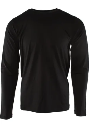 Emporio Armani Top, Herre, Sort, 2XL, Bomuld, Silke Bomuld Sweater Sort Mænd