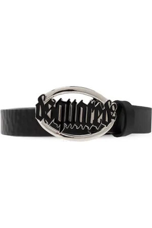 Dsquared2 Tilbehør, Dame, Sort, 80 CM, Læder, Læderbælte