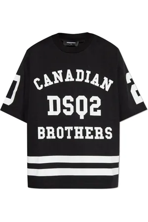 Dsquared2 Top, Dame, Sort, XS, Bomuld, T-shirt med logo