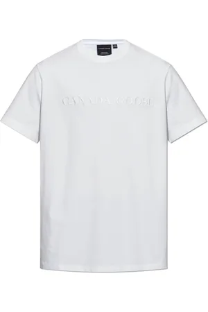Canada Goose Top, Herre, Hvid, L, Bomuld, T-shirt med broderet logo
