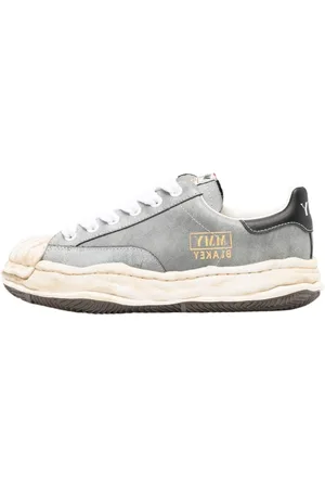 MIHARA YASUHIRO Sko, Herre, Sort, 42 EU, Læder, Læder Blakey Sneakers med Gummisål