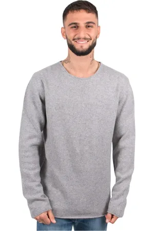 Daniele Fiesoli Strik, Herre, Grå, XL, Uld, Stilfulde Rullekraver til et elegant look